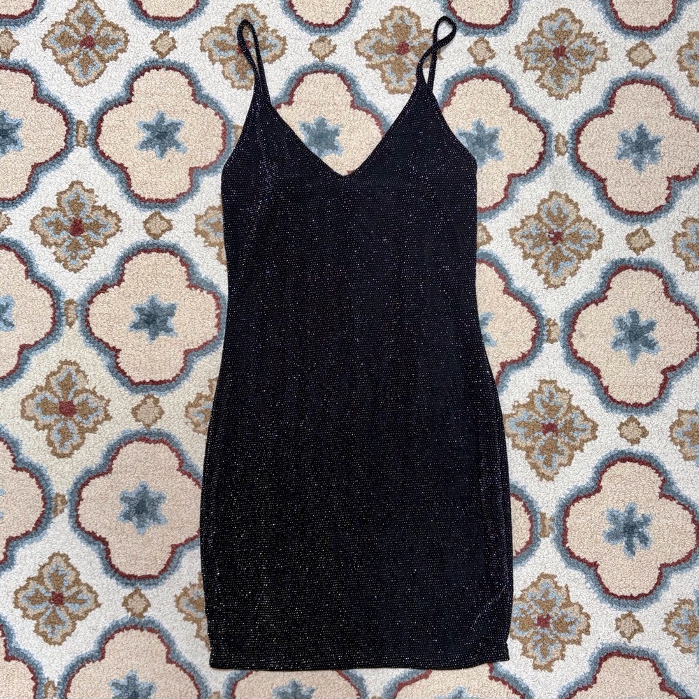 Elegant Black Glitter Dress